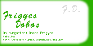 frigyes dobos business card